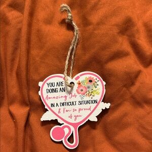 Heart-Shaped Inspirational Hanging Decor